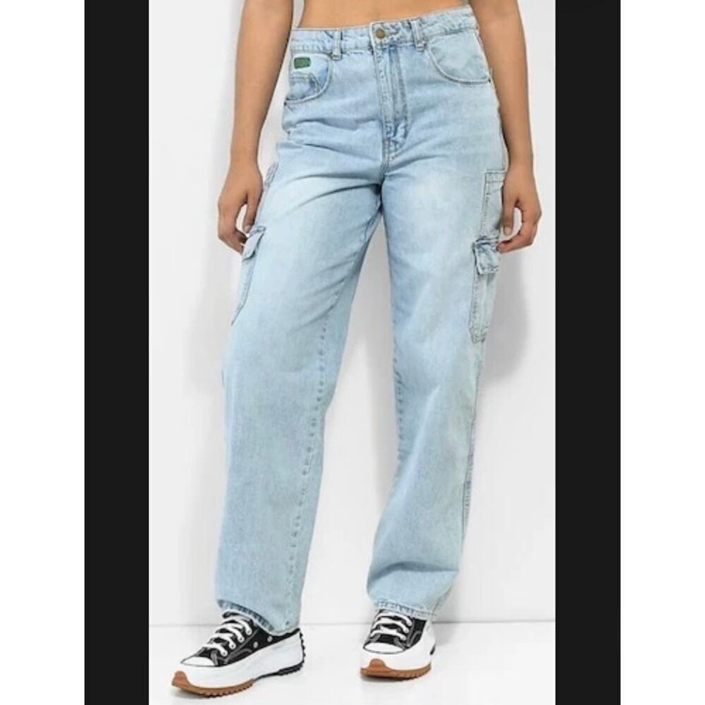 Empyre Tori Light Blue Wash Cargo Skate Jeans